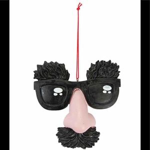 6 disguise face with glasses resin 3.75" Funny Christmas‎ Tree ornaments
